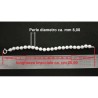 Bracciale - Braccialetto Perle con Chiusura Anello a Molla in Argento 925 - Infilatura a Nodi