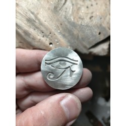 Ciondolo - Medaglia in Argento con Occhio di Horus