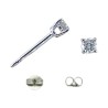 Orecchini con Diamante Brillante - PuntoLuce Griffe Oro Bianco 750/1000 (18 Kt)