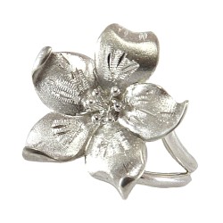 Collana Argento 925 Con Ciondolo Fiore Di Lis, Catena Barbata 40 Cm, Gioiello Elegante E Simbolico