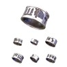Anello a Fascione in Argento con Simboli Egizi