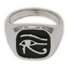 Anello con Iniziale (Lettera Sigla) in Argento - Sigillo quadro (Chevalier) per Ragazza e Ragazzo, Uomo Donna