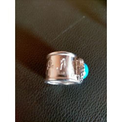 Anello a Fascione in Argento con Simboli Egizi