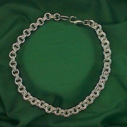 Bracciale - Braccialetto in Argento 925‰ a Catena Maglia Doppia Rolò