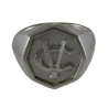 Sigillo ottagonale con Iniziale o monogramma (Lettera) - (chevalières) - Anello in Argento per Ragazza e Ragazzo, Uomo Donna