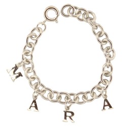 Braccialetto in argento sterling 925 a catena, maglia Rolò realizzato a mano, ogni bracciale è un pezzo unico di artigianato
