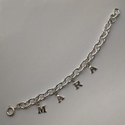 Braccialetto in Argento 925 a catena, maglia Rolò Artigianale