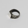 Anello con Iniziale (Lettera Sigla) in Argento - Sigillo quadro (Chevalier) per Ragazza e Ragazzo, Uomo Donna