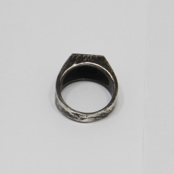 Anello con Iniziale (Lettera Sigla) in Argento - Sigillo quadro (Chevalier) per Ragazza e Ragazzo, Uomo Donna