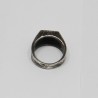 Anello con Iniziale (Lettera Sigla) in Argento - Sigillo quadro (Chevalier) per Ragazza e Ragazzo, Uomo Donna