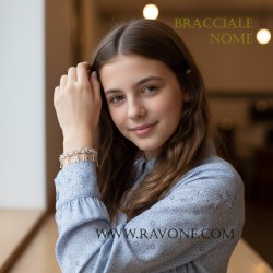 Braccialetto in argento sterling 925 a catena, maglia Rolò realizzato a mano, ogni bracciale è un pezzo unico di artigianato