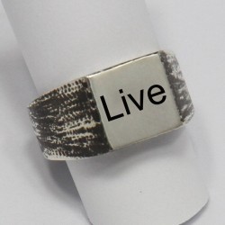 Anello con Iniziale (Lettera Sigla) in Argento - Sigillo quadro (Chevalier) per Ragazza e Ragazzo, Uomo Donna