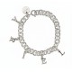 Bracciale argento con ciondoli nome charms