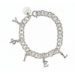 Bracciale argento con ciondoli nome charms