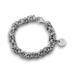 Braccialetto - Bracciale Argento a Catena Maglia Bizantina - Handmade
