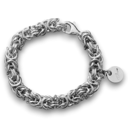 Braccialetto - Bracciale Argento a Catena Maglia Bizantina - Handmade