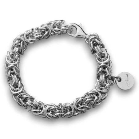 Braccialetto - Bracciale Argento a Catena Maglia Bizantina - Handmade