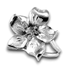 Anello a Fiore in Argento 925/1000 fatto interamente  amano NO cere e NO fusione
